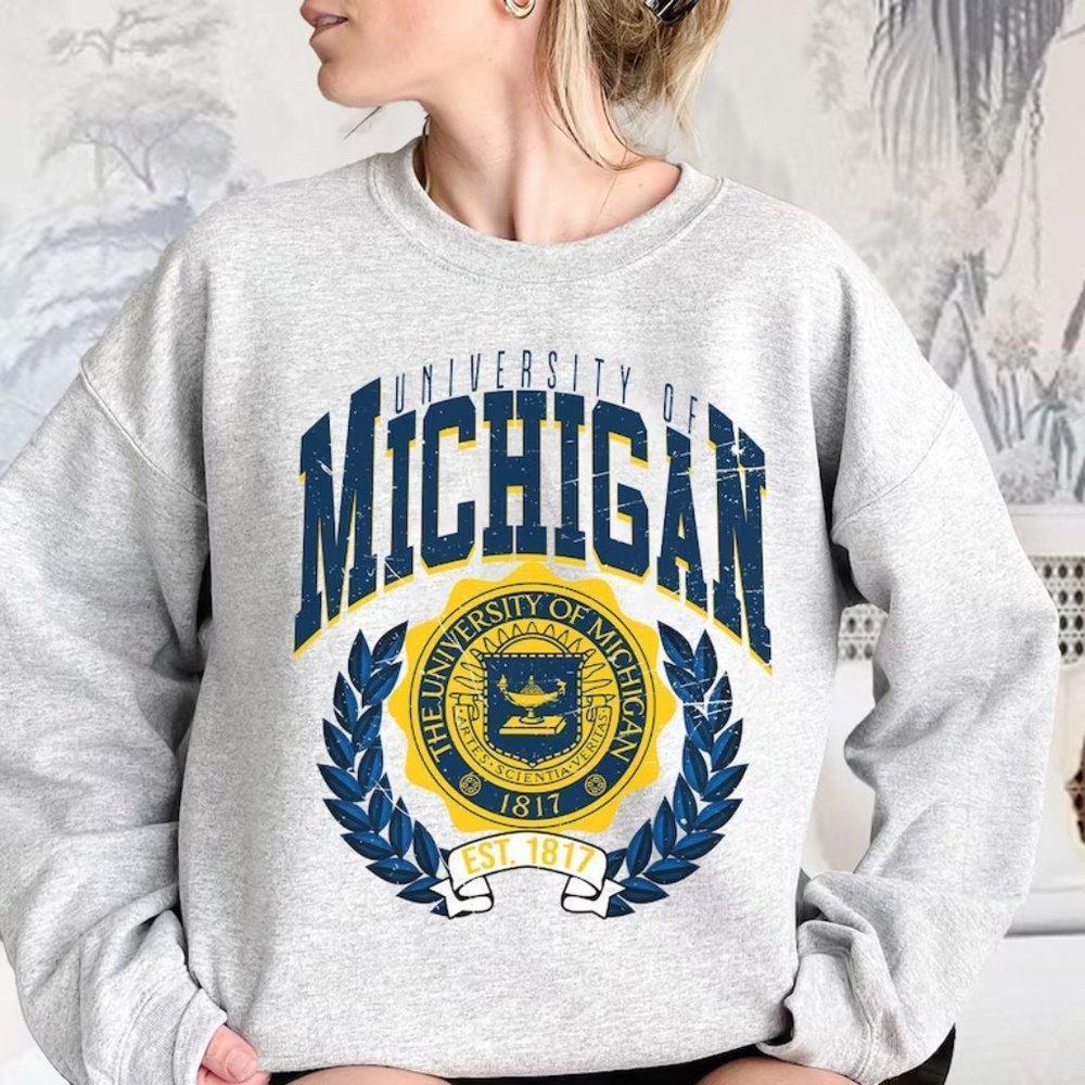 University Of Michigan 1817 Michigan University Michigan Sweatshirt